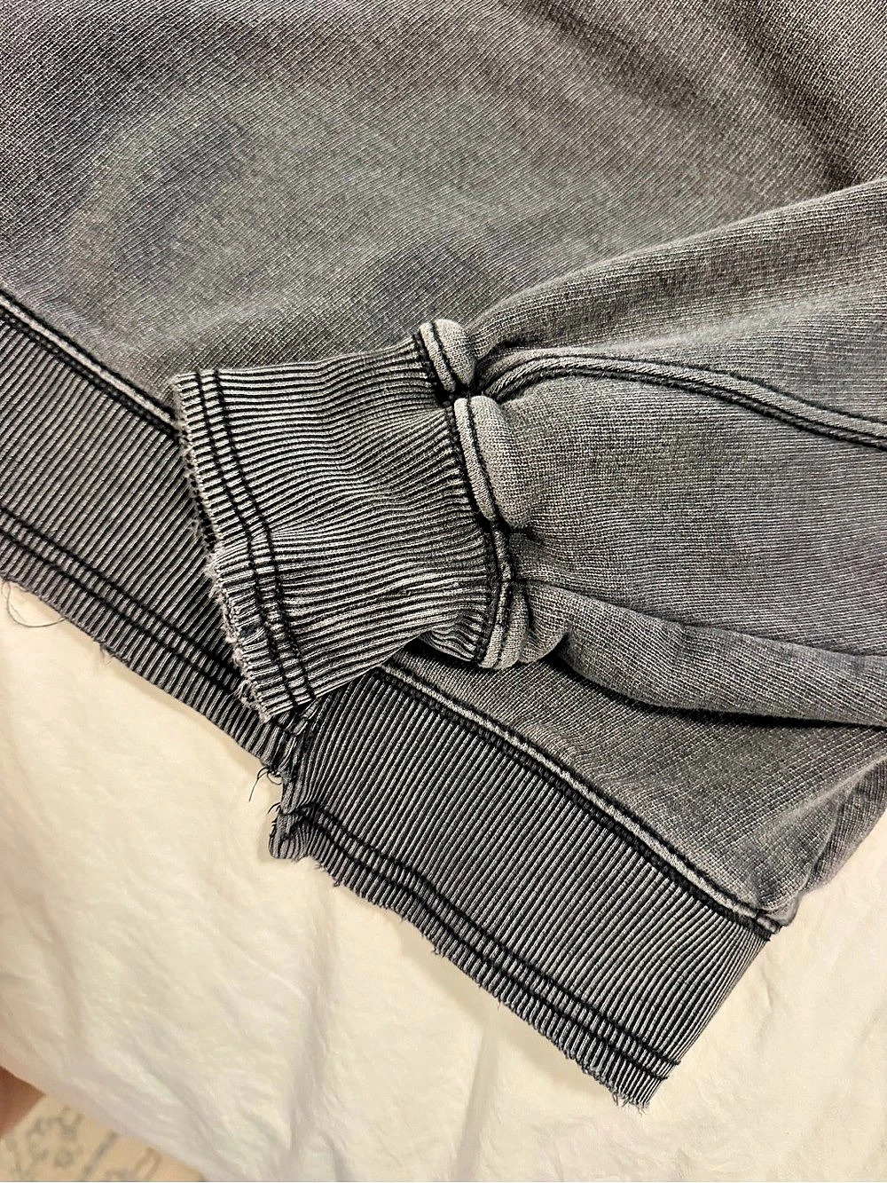 Free People Rework It & Reverse It Sweatshirt Black - Picture 3 of 3